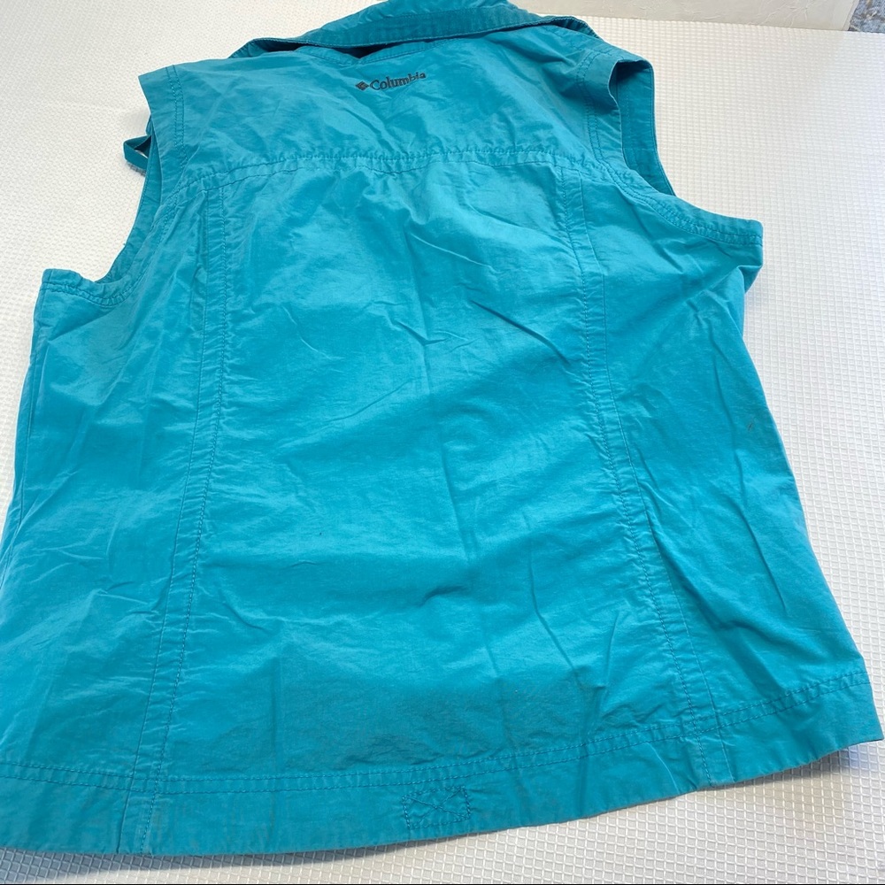Vintage Columbia teal Full zip vest size extra large - Picture 9 of 13